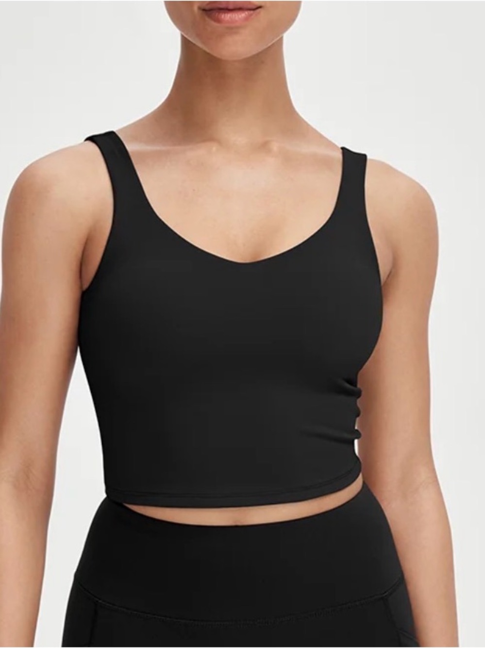 Everyday Black Crop Sports Bra Tank - Women Intimates & Sleepwear